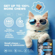 Calming Hemp Treats for Cats – Anxiety & Stress Relief Soft Chews