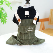 Corduroy Pet Clothes Stylish Ring Outfit for Cats & Dogs